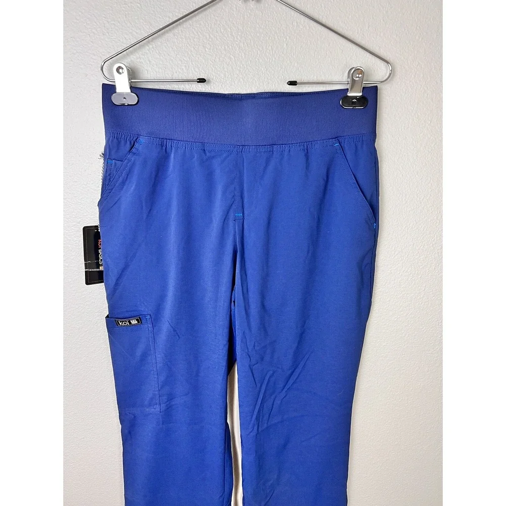 Koi Basics Women's Laurie Yoga-Style Scrub Pants Navy Blue‎ Sz Small Regular NWT